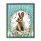 Stupell Industries Happy Easter Bunny Wreath Floating Frame Wall Art